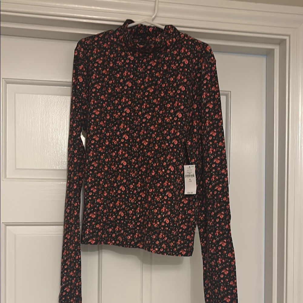 GAP Pink Fitted Mandarin Collar Blouse